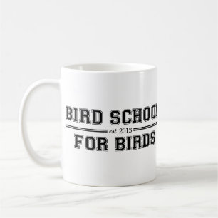 Fågeln skolar som är för fåglar kaffemugg