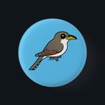 Fågelnäbbad Gult Cuckoo Knapp<br><div class="desc">Den Gult buckoo är en ny bockoart som förflyttar sig mellan häckningsplatser i Nord- och Centralamerika till vintringsområden i Sydamerika. De är kända för att bli hörda och syns inte. Det här är vår fullkomligt söta tecknad Birdorable Gult Cuckoo! Du kan anpassa den här knappen! Flytta runt bockoet, ändra produkten...</div>
