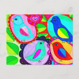 Fågelnågot att säga önskar de frihet! vykort