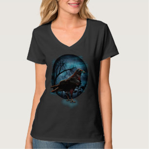 Fågelnerd en korp kråka måne för fågelskådare t shirt