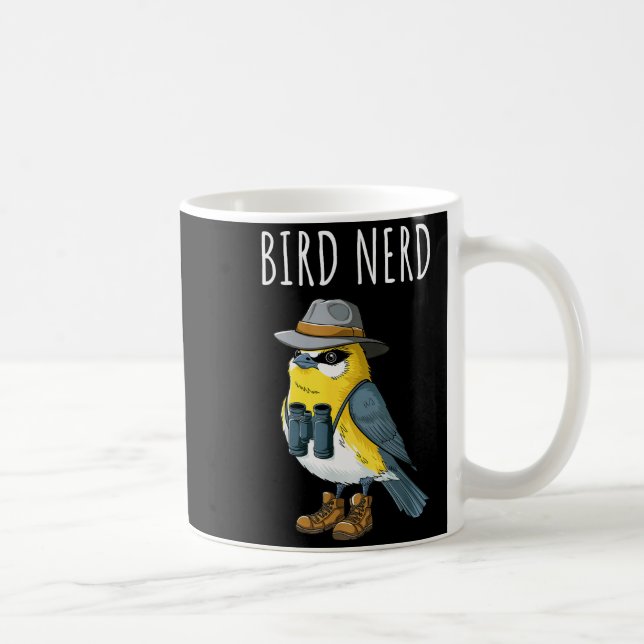 Fågelnerd Roligt Fågelskådning Fågelskådarentusias Kaffemugg (Höger)