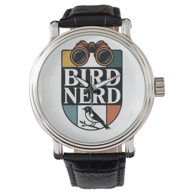 Fågelnerdklocka Watch Present Armbandsur (Framsida)