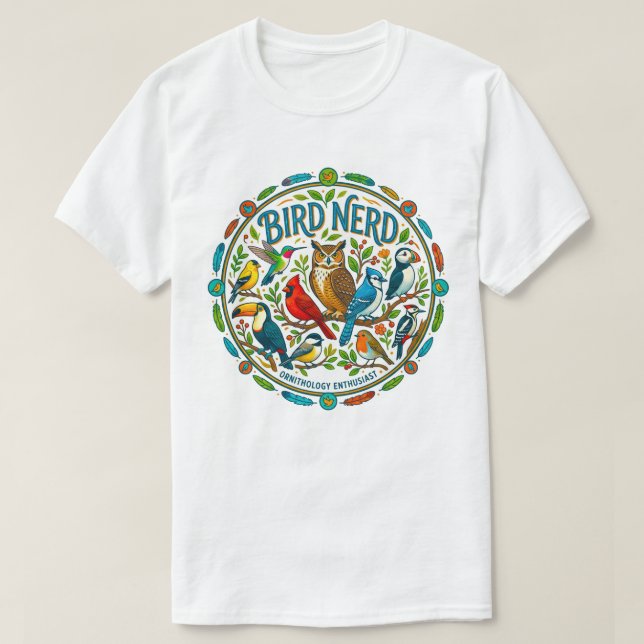 Fågelnerdlogotyp T Shirt (Design framsida)