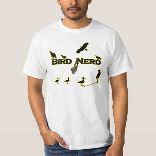FågelNerdSilhouette Tee Shirt (Framsida)