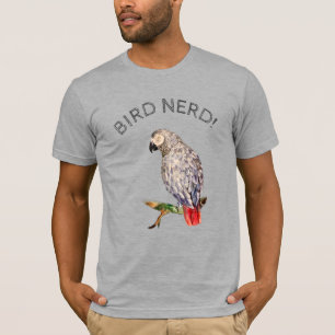 Fågelnörd Afrikansk grått-papegoja T Shirt