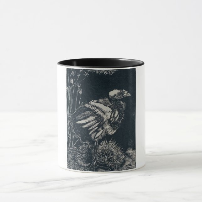 Fågelns Chick som kommer från dess bo (av Jan Mank Mugg (Center)