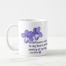 Fågelns fot Violets Wildblommor Citat Kaffemugg