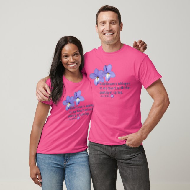 Fågelns fot Violets Wildblommor Citat T Shirt (Unisex)