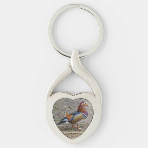Fågelns Hjärtnyckelring Twisted Heart Silverfärgad Nyckelring