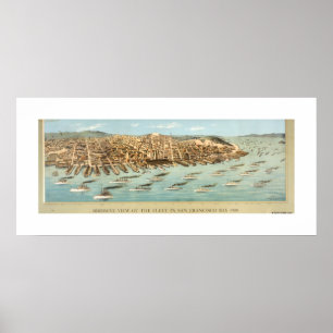 Fågelns och öga:s syn på flottan i San Francisco B Poster