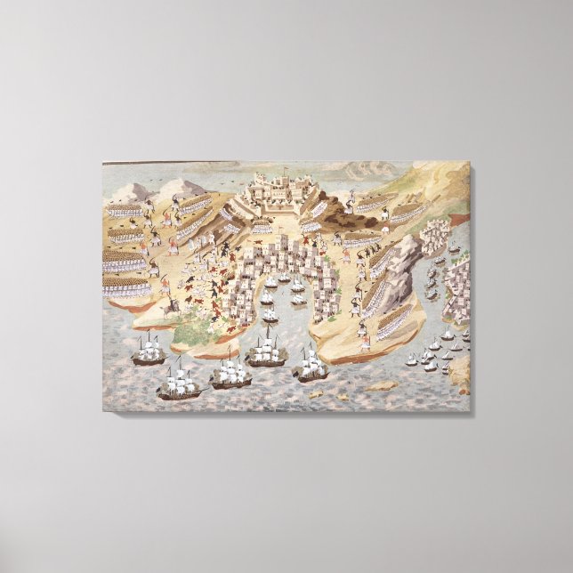 Fågelns och Öga:s syn på westerna Grekland centrer Canvastryck (Framsida)