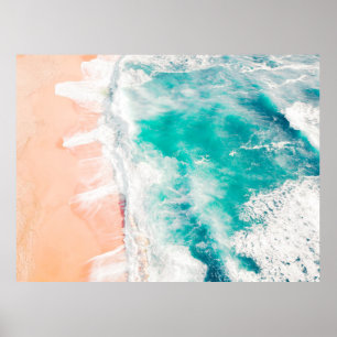 Fågelns öga-syn på vinkara havet poster