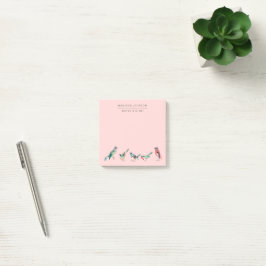 Fågelns rosa post-it block