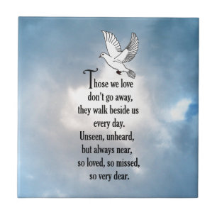 Fågelns "så älskad" Dikt Kakelplatta