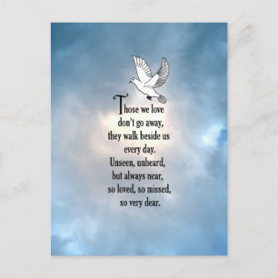 Fågelns "så älskad" Dikt Vykort