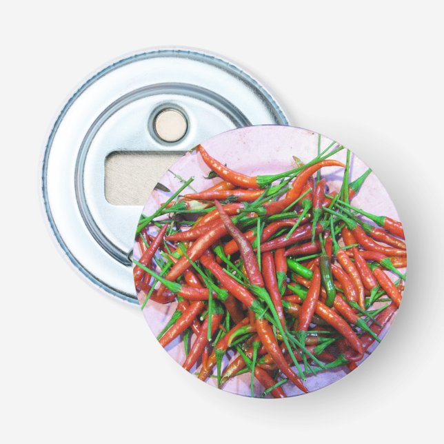 Fågelöga Chilipeppar Flasköppnare (Framsidan)