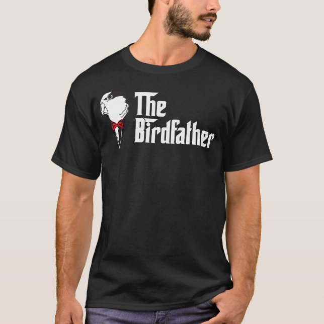 Fågelpappan Roliga Fågelns Pappa T Shirt (Framsida)