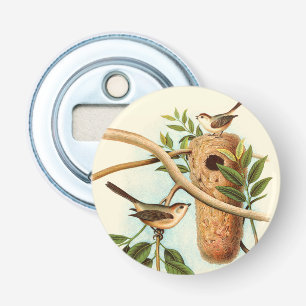 Fågelpar på ett bo Pertt på Gren Flasköppnare