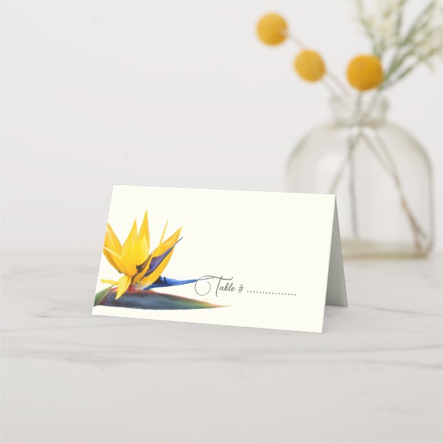 Fågelparadiset Tent Escort eller Place Card Ecru Placeringskort (Framsida)