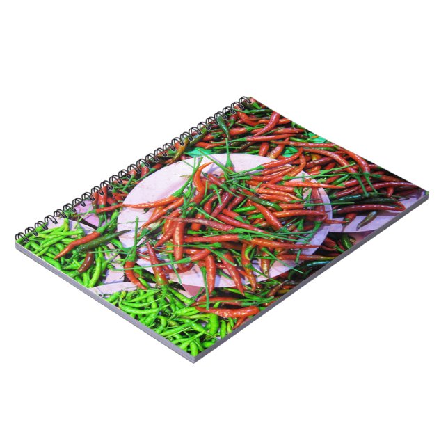 Fågelpeppar i Öga Chili Peppers Anteckningsbok (Vänstra Sidan)