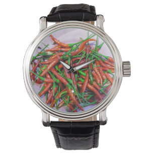 Fågelpeppar i Öga Chili Peppers Armbandsur