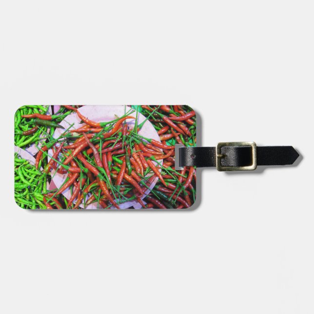 Fågelpeppar i Öga Chili Peppers Bagagebricka (Horisontell Framsida)