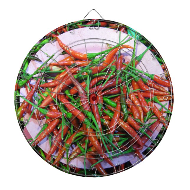 Fågelpeppar i Öga Chili Peppers Darttavla (Framsidan)
