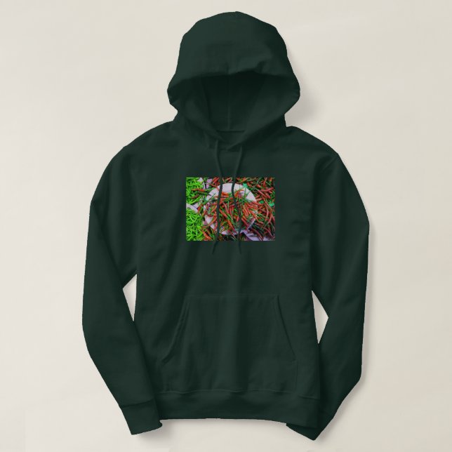 Fågelpeppar i Öga Chili Peppers Hoodie (Design framsida)