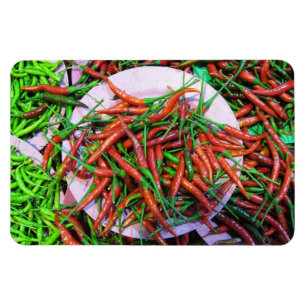 Fågelpeppar i Öga Chili Peppers Magnet