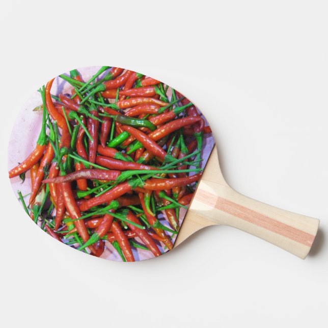 Fågelpeppar i Öga Chili Peppers Pingisracket (Sidan)