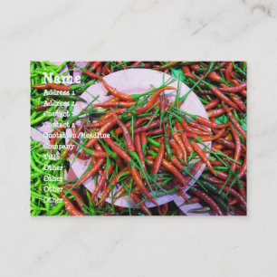 Fågelpeppar i Öga Chili Peppers Visitkort