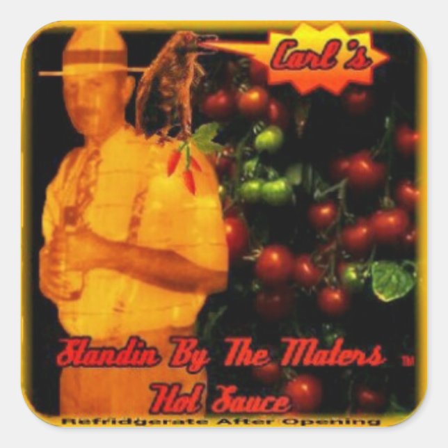 Fågelpepparberedskap Fyrkantigt Klistermärke (Framsida)