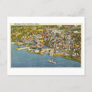 Fågelperspektiv av Fall River Vintage Resa Vykort