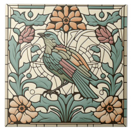 Fågelplattan Art nouveau Kakelplatta