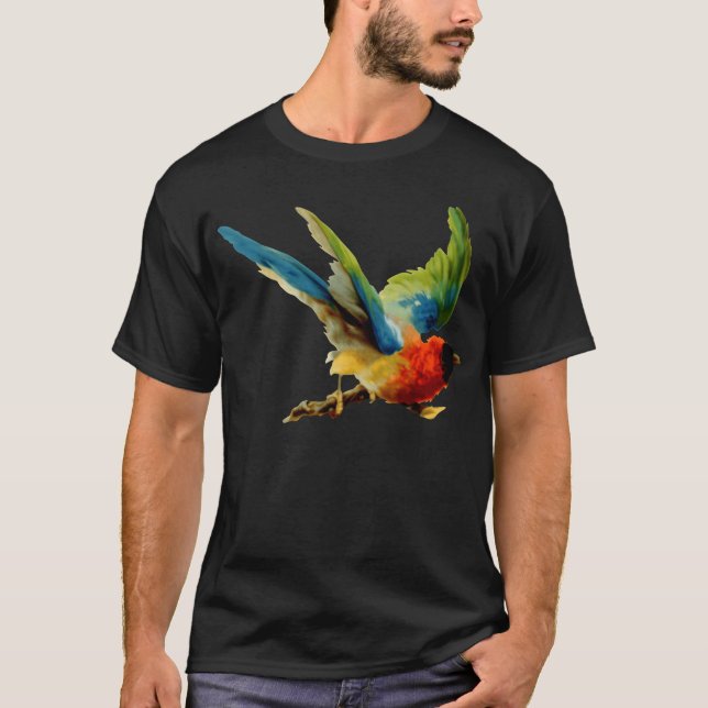 fågelpojke, färgad t shirt (Framsida)