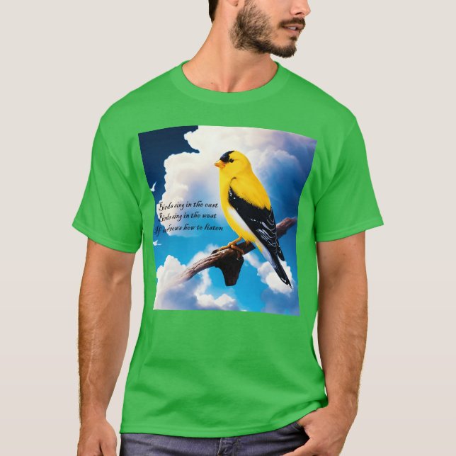Fågelpojke, sjunga t shirt (Framsida)