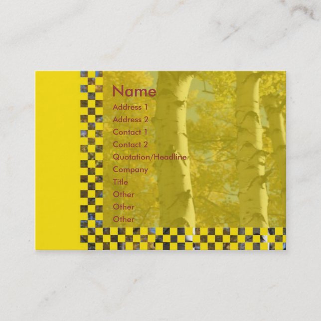 Fågelprofilkort Visitkort (Framsida)