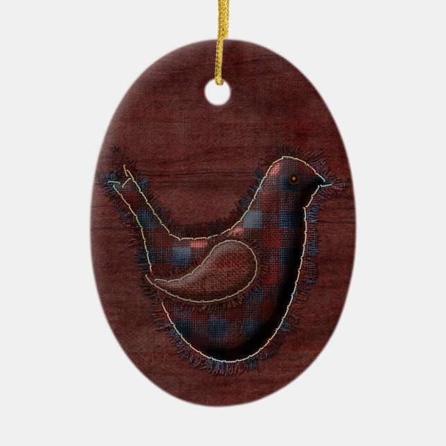 fågelprydnad julgransprydnad keramik (Framsidan)