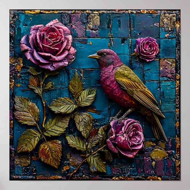 Fågelprydnad Poster (Framsidan)