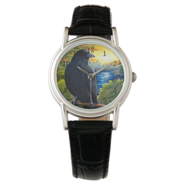 Fågelräv 63 kråkor armbandsur (Framsida)