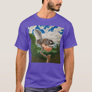 Fågelretrofamiljens vintage t shirt