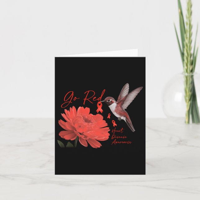 Fågelrött för kvinnor Hjärtsjukdom Månadsvärk Kort (Framsida)