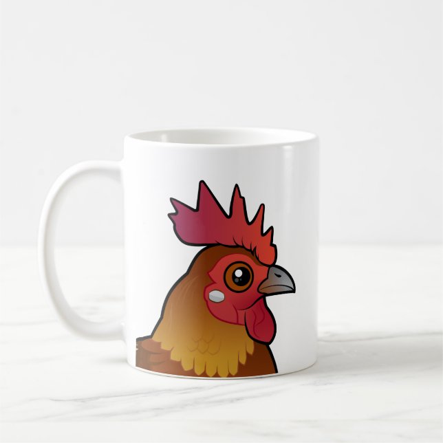 Fågelrött junglefowl kaffemugg (Vänster)