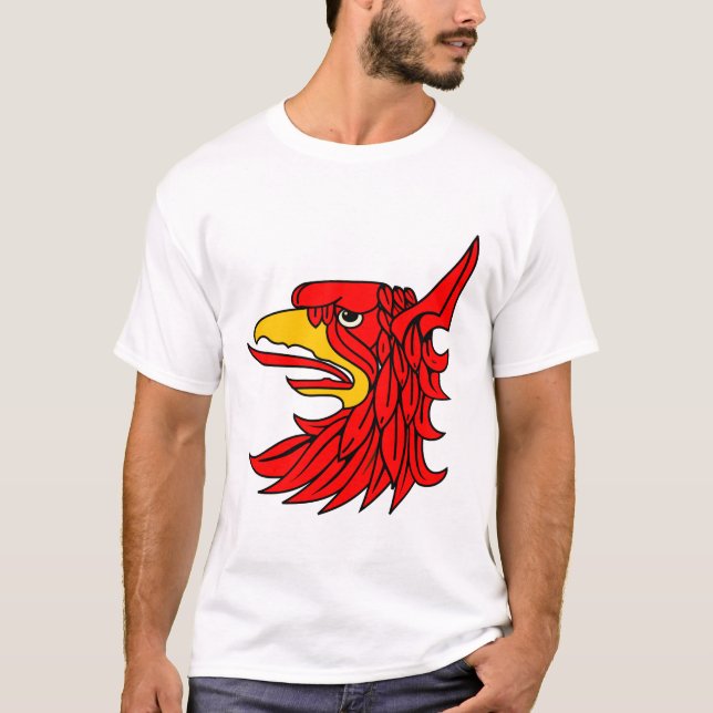 Fågelrött värmebölja t shirt (Framsida)