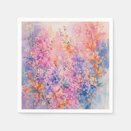 Fågelsång Bland Blommor Pappersservett