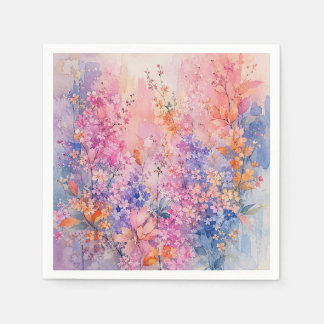 Fågelsång Bland Blommor Pappersservett