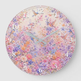 Fågelsång Bland Blommor Stor Klocka