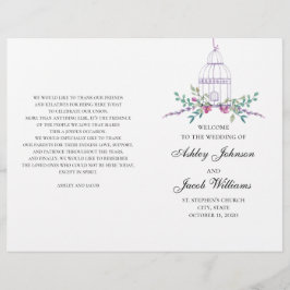 Fågelsångsprogram vikt. Lila blommor