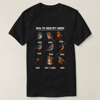 Fågelsätt att identifiera fågeljakt på Älskare T Shirt