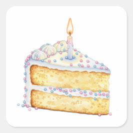 Fågelsetikett för kummelsegment fyrkantigt klistermärke